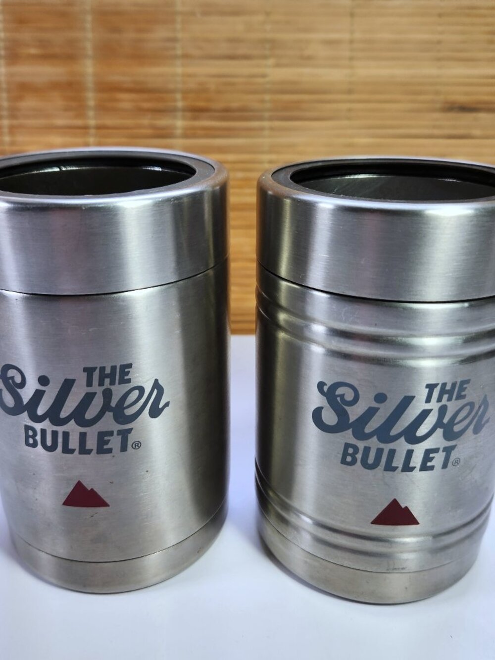 Vintage Coors Light Silver Bullet Stainless Steel Insulated Can Cooler Koozie 2